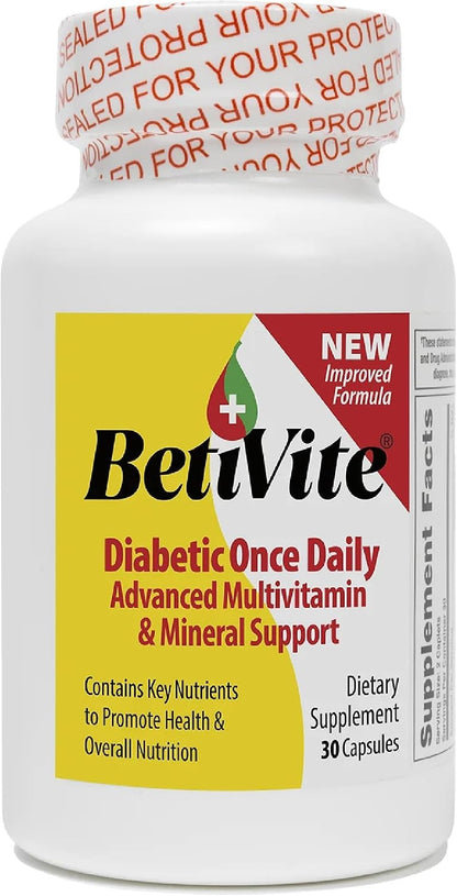 BetiVite Multivitamin: Supports Normal Nerve Function & Eye Health, with ALA, Lycopene and Lutein, 30 Day Supply – Image 1