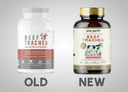 Grass Fed Beef Trachea - New Zealand Sourced, 3000mg (200 Capsules)