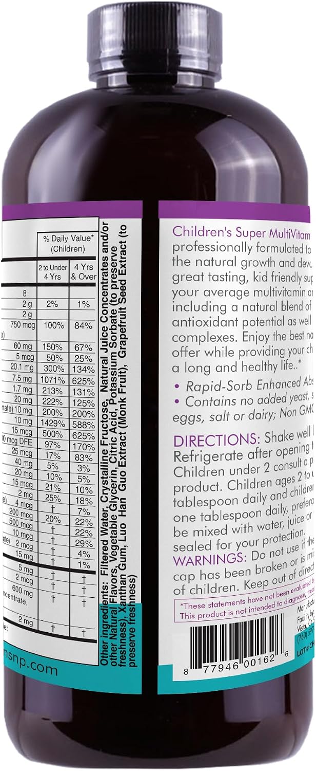 Life Solutions Children's Vitamins Multivitamin - Liquid Vitamin & Minerals - Complete Children Vitamins - Essential Liquid Minerals for Kids 16 fl oz - görsel 5