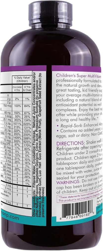 Life Solutions Children's Vitamins Multivitamin - Liquid Vitamin & Minerals - Complete Children Vitamins - Essential Liquid Minerals for Kids 16 fl oz
