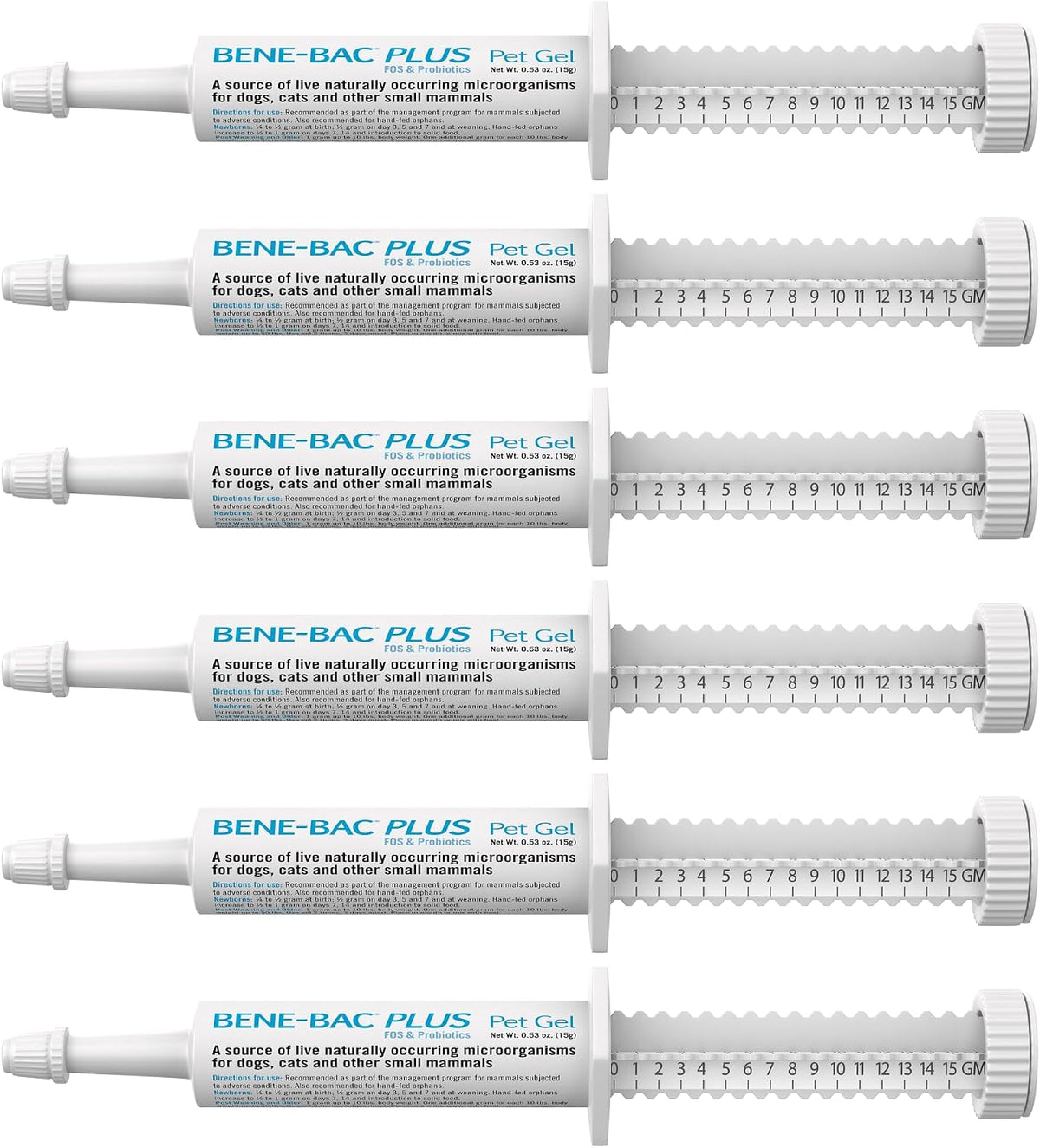 PetAg Bene-Bac Plus Pet Gel - 15 g Syringe - FOS and Probiotics for Dogs, Cats, Exotic and Wildlife Mammals - görsel 7