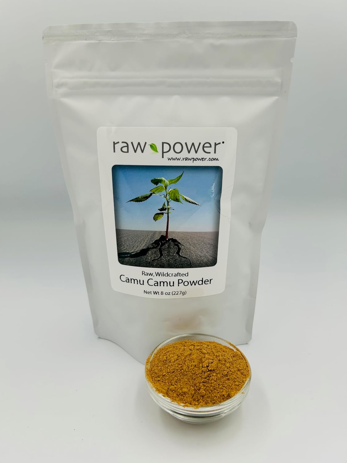 Raw Power Camu Camu Berry Powder, 227g (8 oz), Raw, Wildcrafted, 100% Pure, Non-GMO, Organic - görsel 1