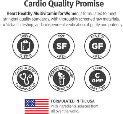 Dr. Sinatra Heart Healthy Multivitamin for Women with Vitamin D 1000 IU, 90 Tablets