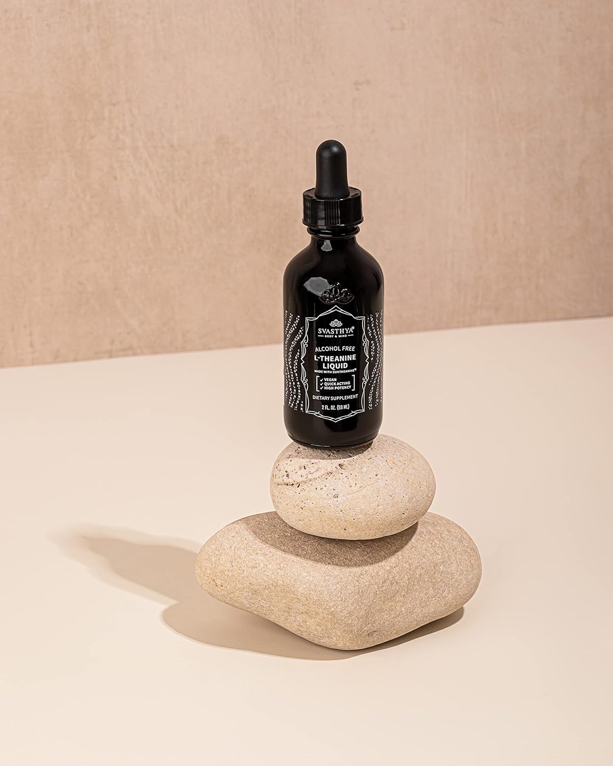 Svasthya Body & Mind 100% Pure L-Theanine Liquid Supplement for Relaxation and Focus - 60 ml - görsel 3