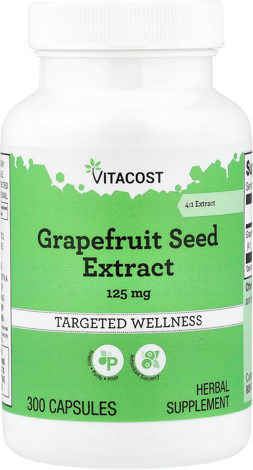 Vitacost Grapefruit Seed Extract, 125 mg, 300 Capsules - görsel 1
