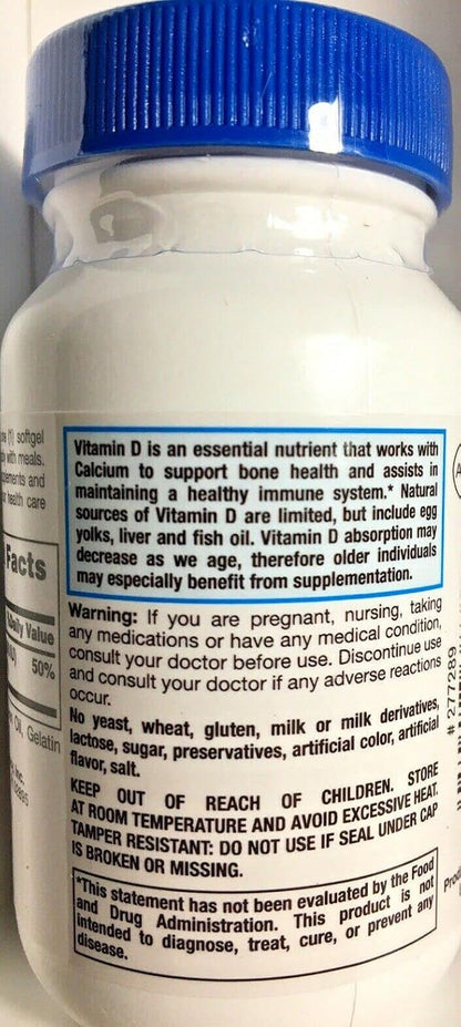 CVS Health Vitamin D3 400IU Softgels, 100 Capsules