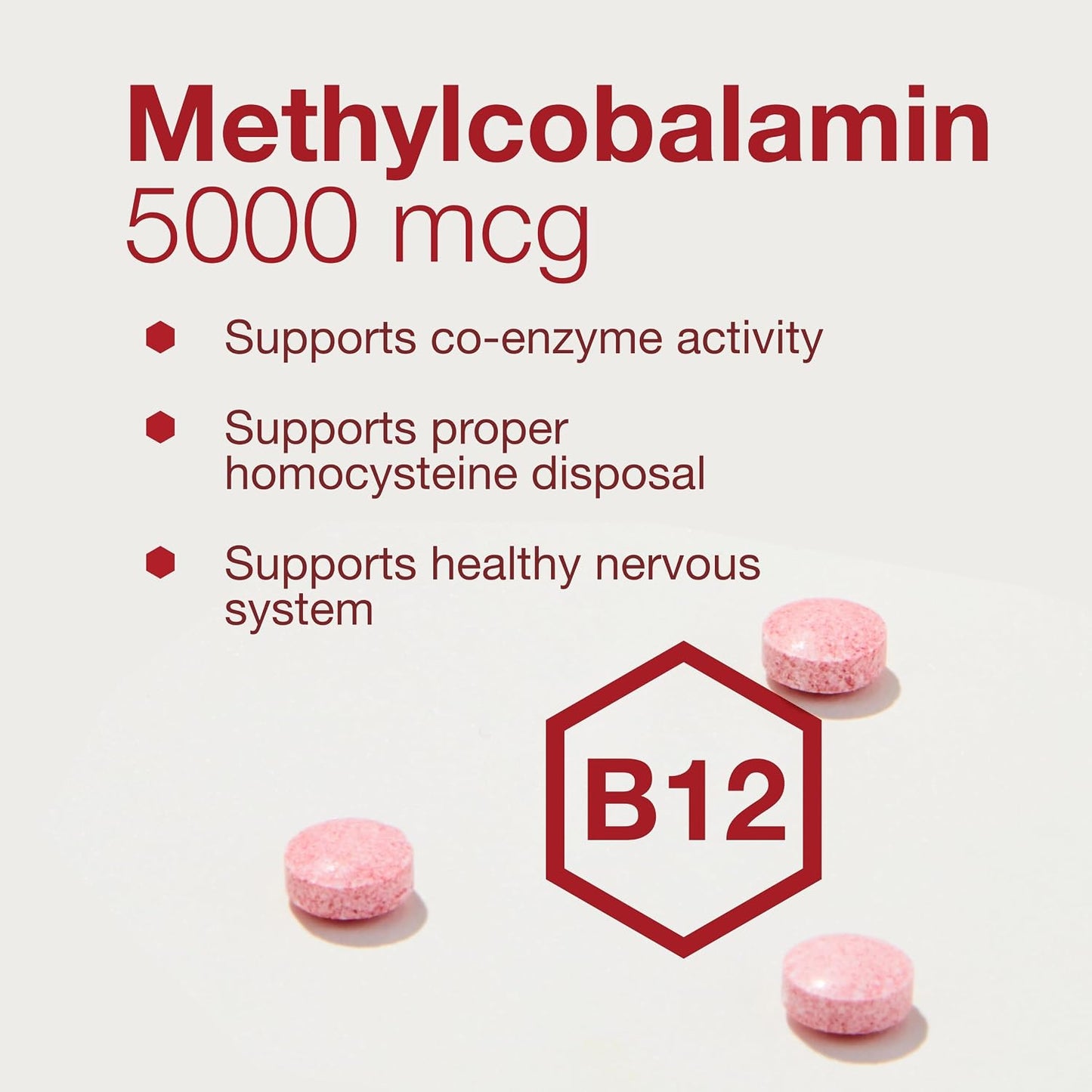 Protocol for Life Balance Methyl B12 5000mcg – Vitamin B12 for Homocysteine Metabolism – Supports Brain Health and Healthy Nervous System – Kosher, Halal and Vegan – 60 Lozenges - görsel 4