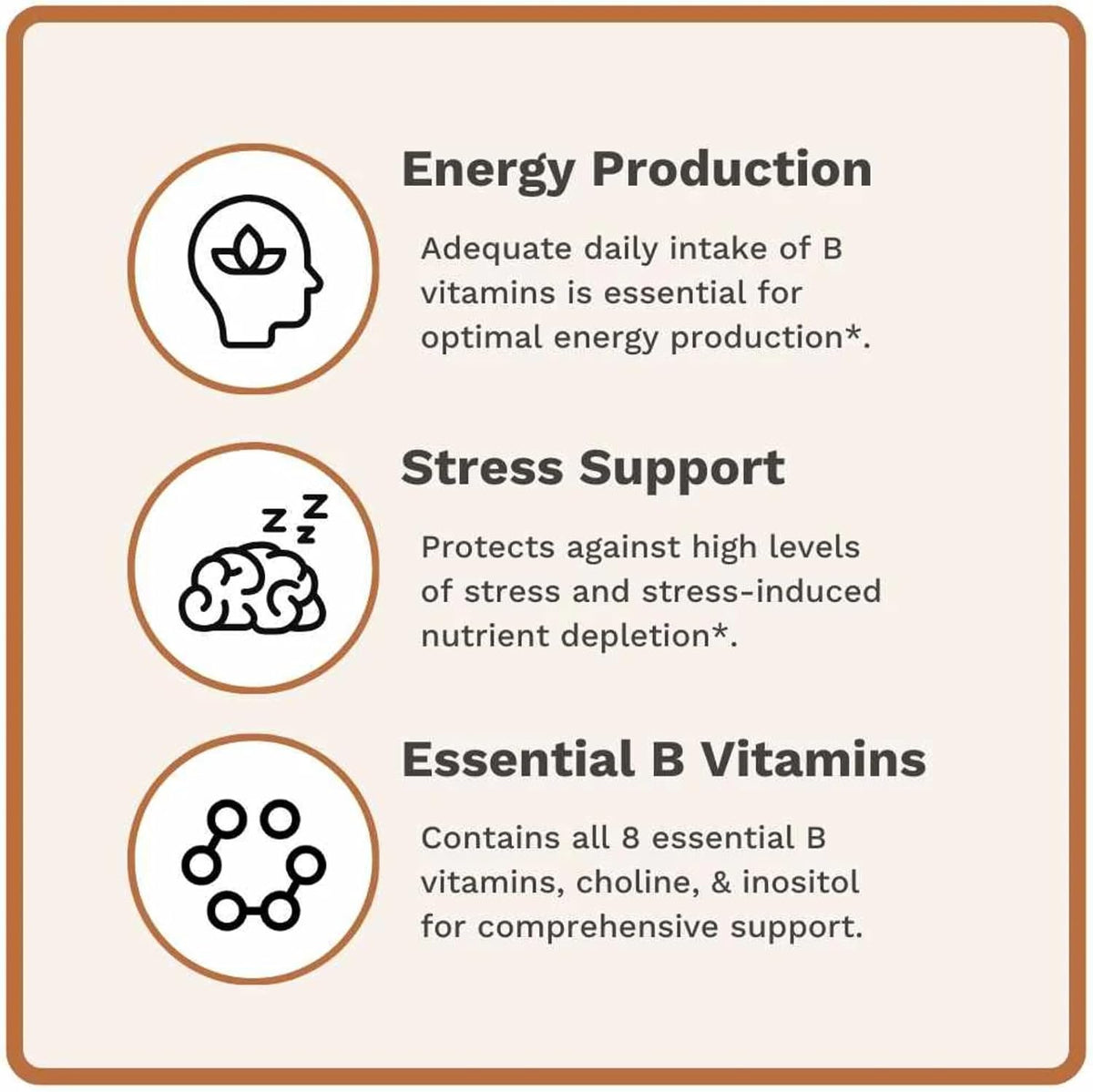 Utzy Naturals Vitamin B Complex | Contains All 8 Essential B Vitamins | with Choline and Inositol | 60 Capsules - görsel 4