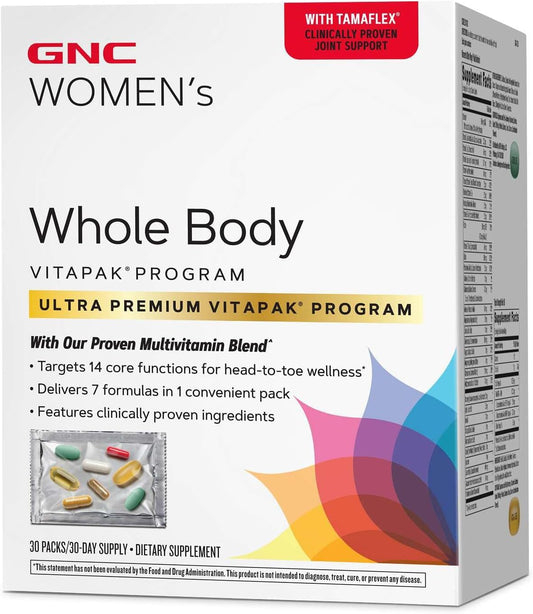 GNC Whole Body Vitapak Programme, Ultra Premium, Proven Multivitamin Blend, 7 in 1 Formula, 30 Servings