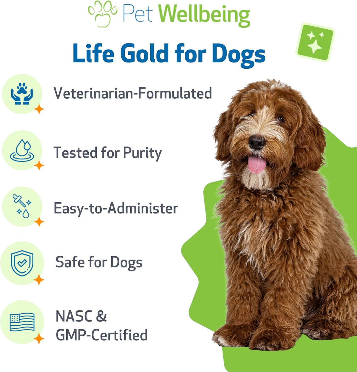 Pet Wellbeing Life Gold for Dogs - Vet-Formulated Herbal Immune Support Supplement (2 oz / 60 ml) - görsel 6