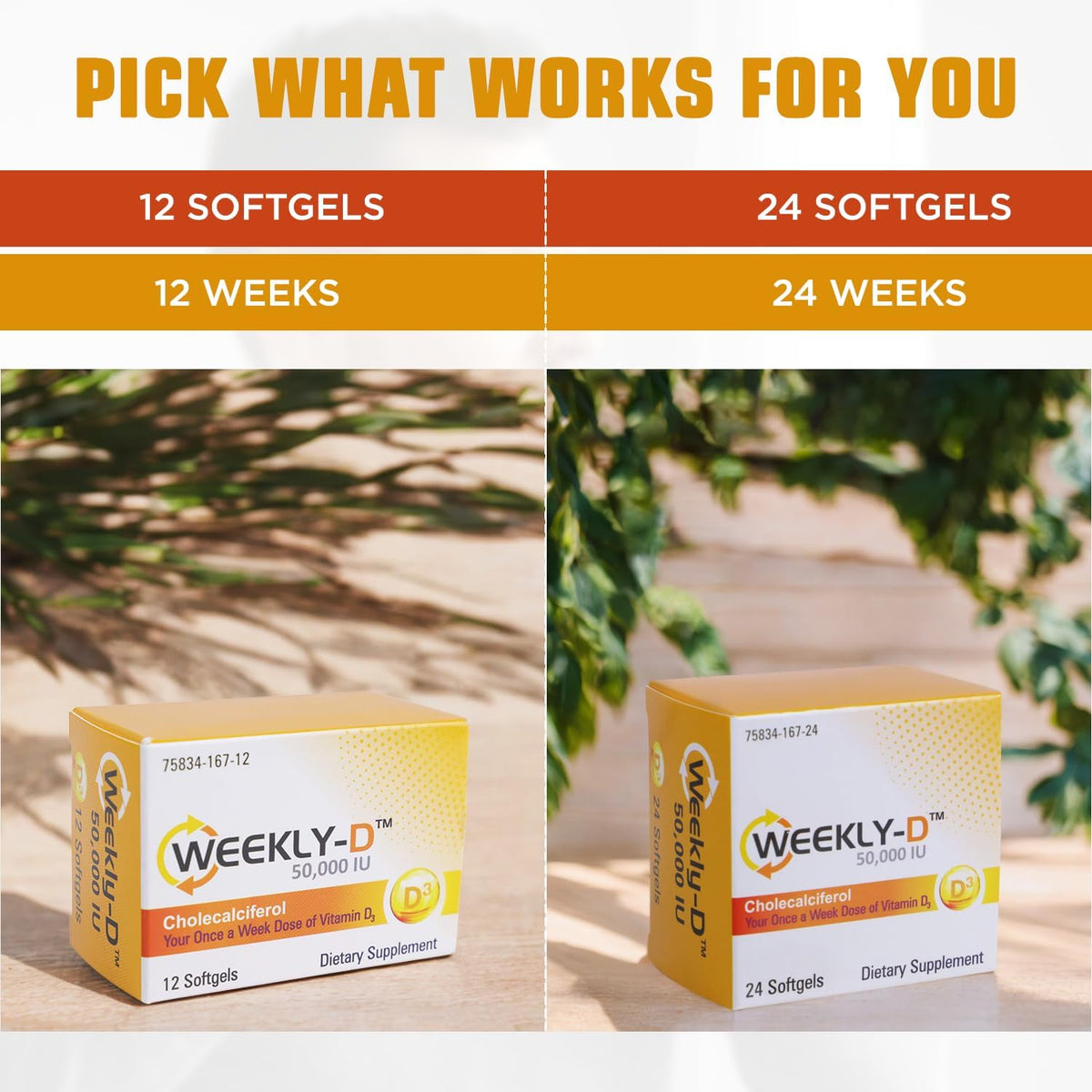 Nivagen Weekly-D Vitamin D3 50,000 IU (Cholecalciferol) Once-Weekly Softgels - görsel 7
