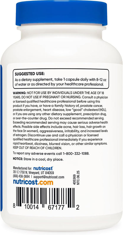 Nutricost DHEA 100mg, 240 Capsules - Gluten-free, Soya-free, Non-GM Supplement