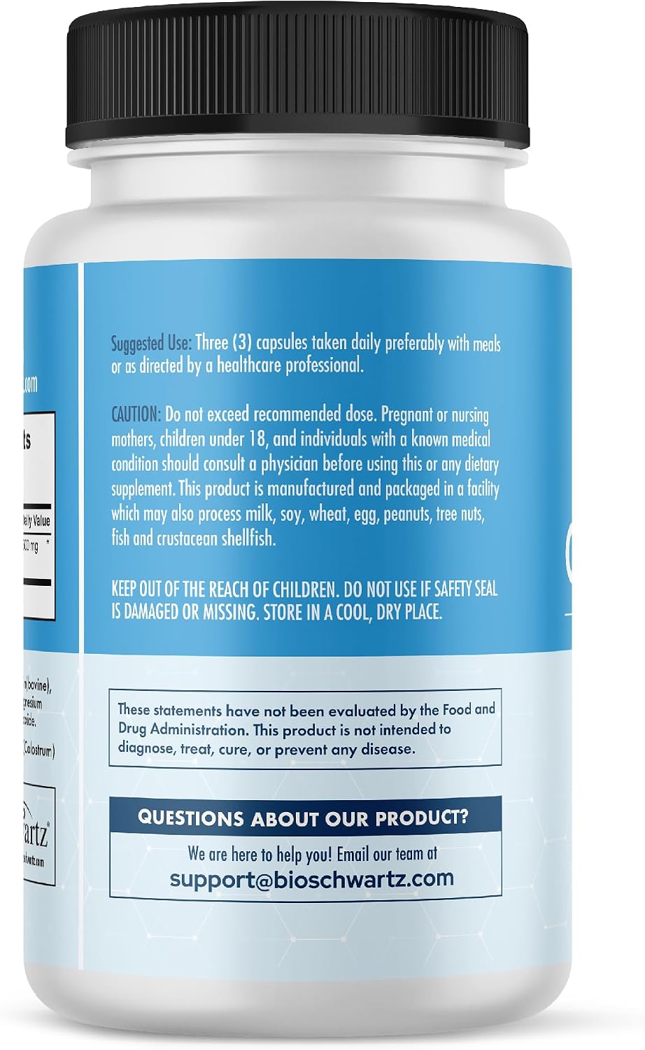 Colostrum Supplement Extra Strength 1500mg – Grass Fed Bovine Colostrum Capsules – Non-GMO, Gluten-free, 90 Count - görsel 6