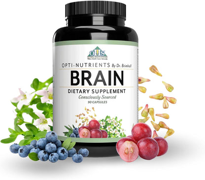 Optimum Health Systems Brain – Comprehensive Nootropic Blend for Memory, Mood & Focus (90 Capsules)