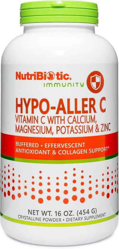NutriBiotic Hypo-Aller C Powder – Vitamin C & Minerals, 454 g (1300 mg per serving)