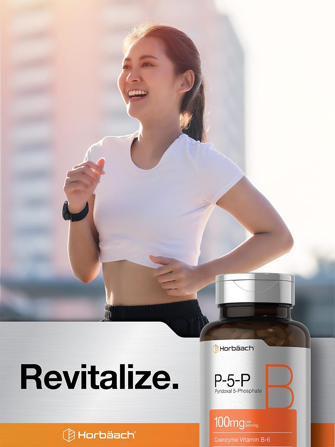 Horbäach P5P Activated Vitamin B6 100mg | 120 Tablets | Vegetarian Supplement, Non-GMO, Gluten-free | Pyridoxal 5 Phosphate | Coenzyme B6 - görsel 6