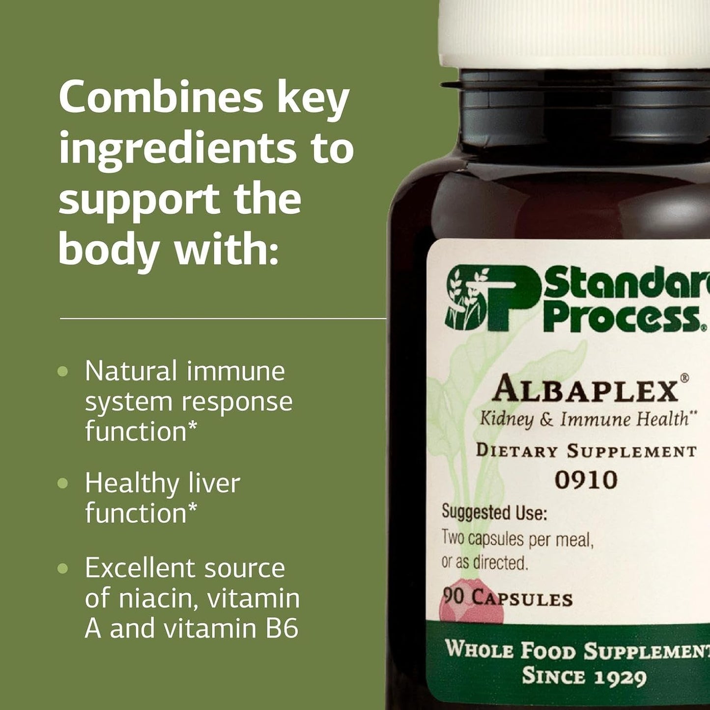 Standard Process Albaplex – Liver & Immune Health Food Supplement, 90 Capsules - görsel 4