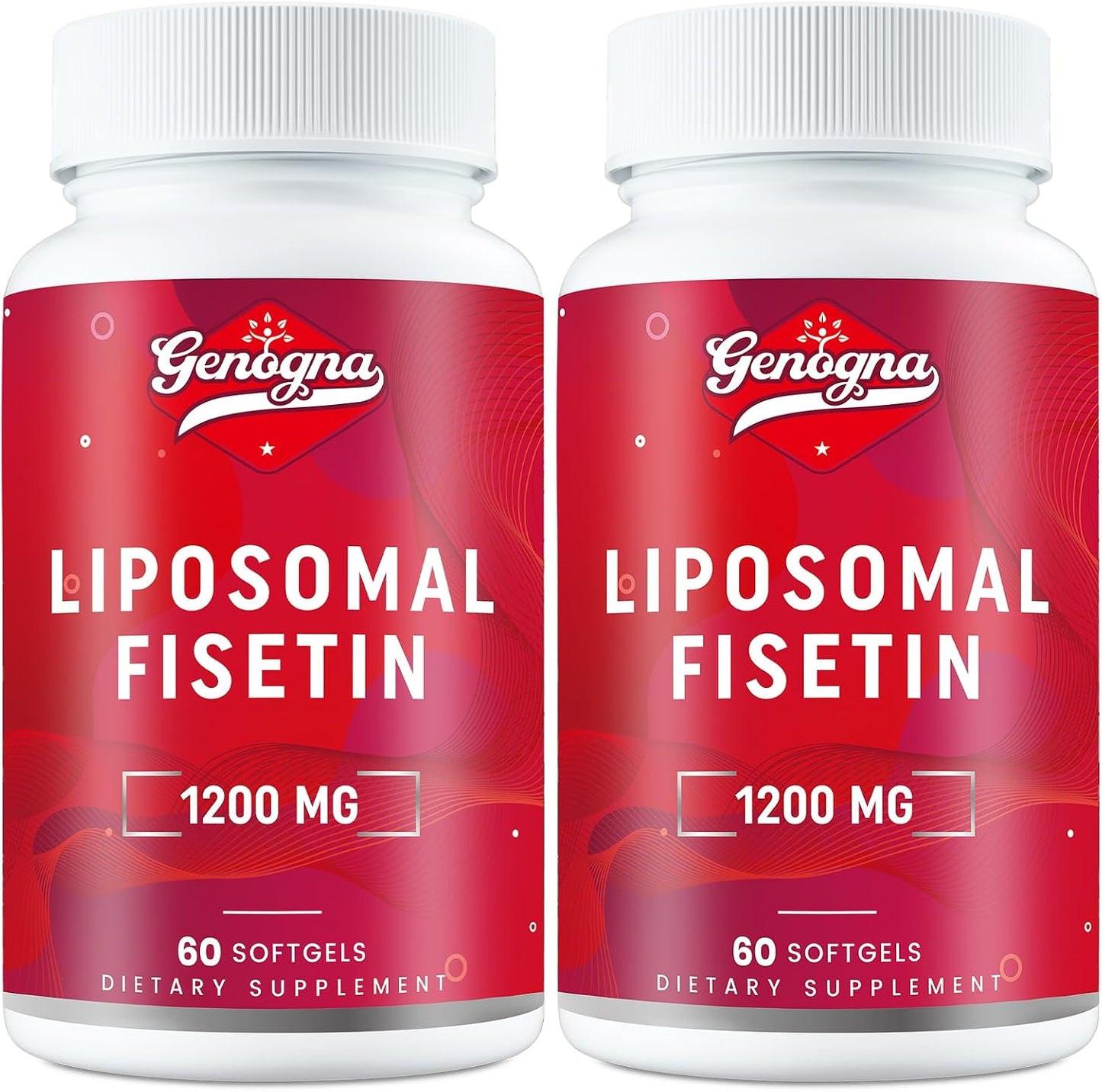 98% Pure Liposomal Fisetin Supplement 1200 mg - 120 Capsules - Genogna - görsel 1