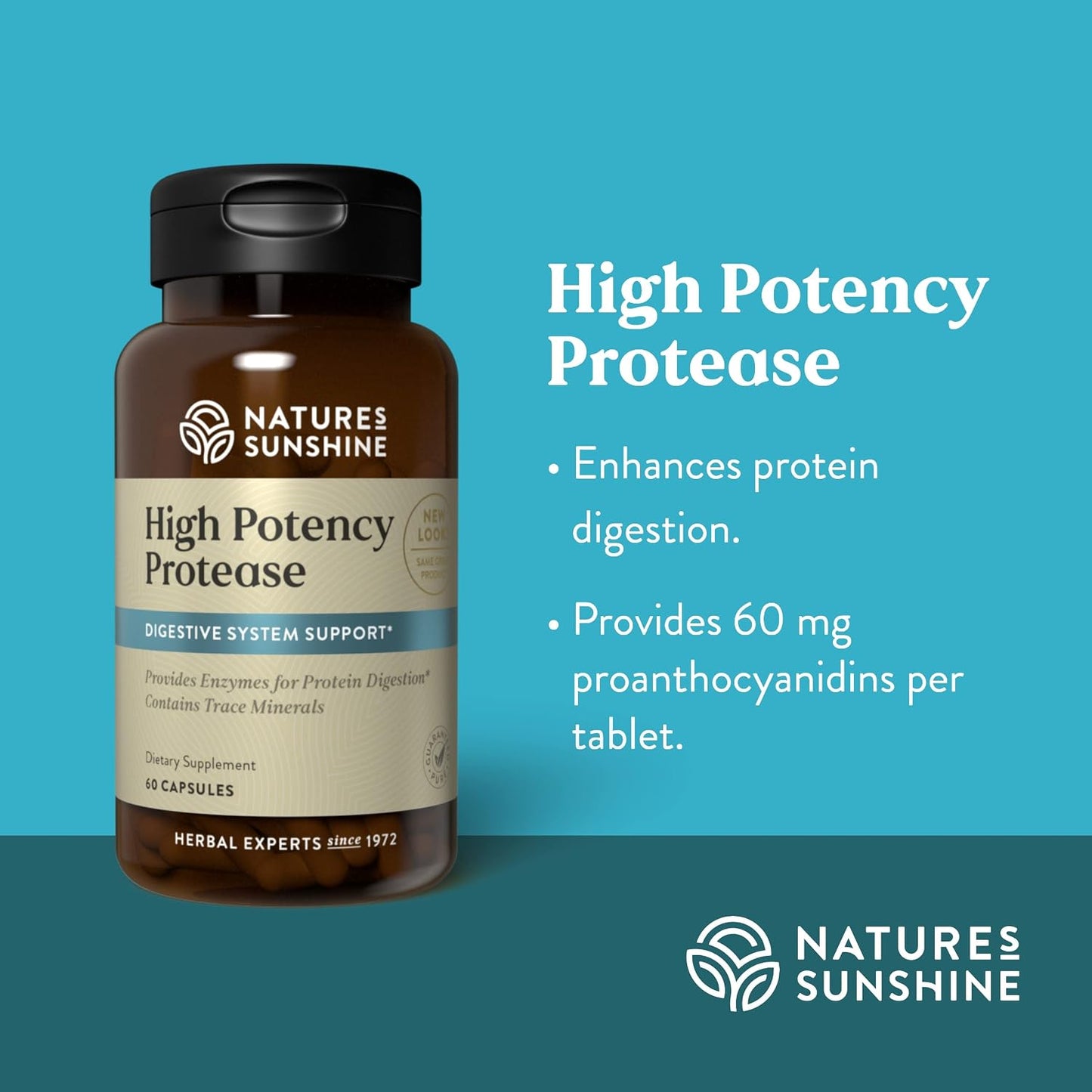 Nature's Sunshine High Potency Protease - 60 Capsules - görsel 4