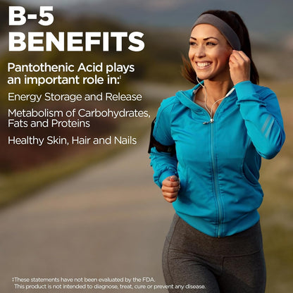 KAL Pantothenic Acid 1000mg – Sustained Release Vitamin B5 (Vegan, 50 Tablets)