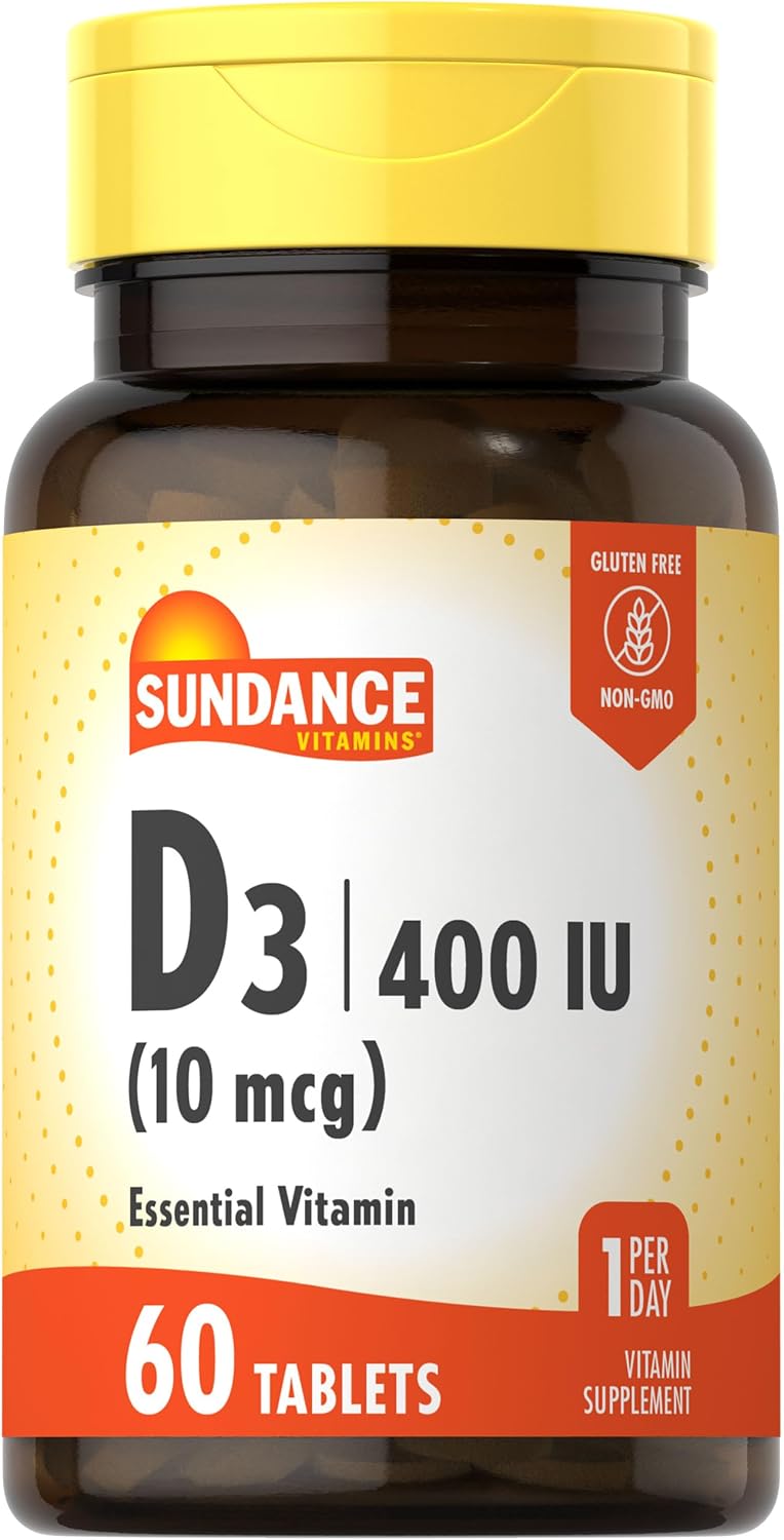 Sundance Vitamin D3 400 IU (10 mcg) - 60 Vegetarian Tablets - görsel 1