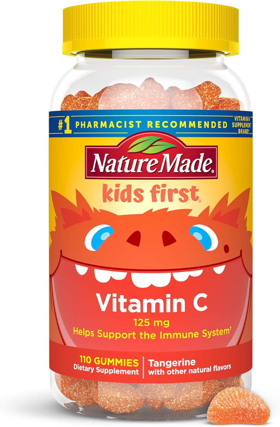Nature Made Kids First Vitamin C Gummies, Tangerine Flavour, 110 Gummies - görsel 1