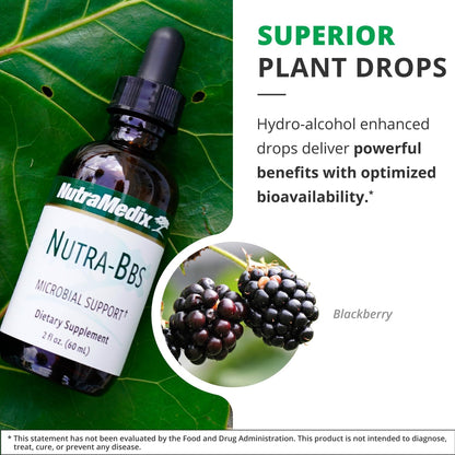 Nutramedix Nutra BBS - Liquid Herbal Supplement for Digestive and Immune Support (60 ml)