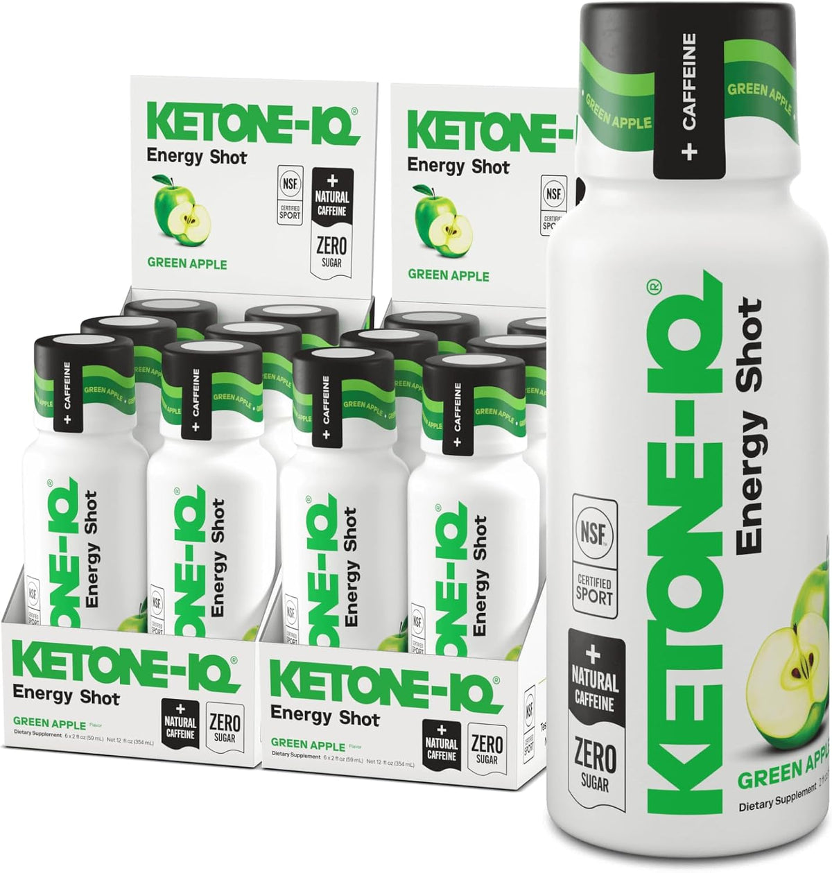 Ketone-IQ Caffeine Energy Shots – 5g Ketones, 100mg Green Tea Caffeine, B Vitamins, 24 Pack (Peach) - görsel 10
