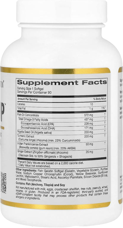 California Gold Nutrition Curcumin UP, 90 Gelatine Softgels
