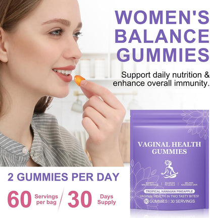 Pineapple Gummies for Women's pH Balance – 120 Count – Vegan & Low Sugar