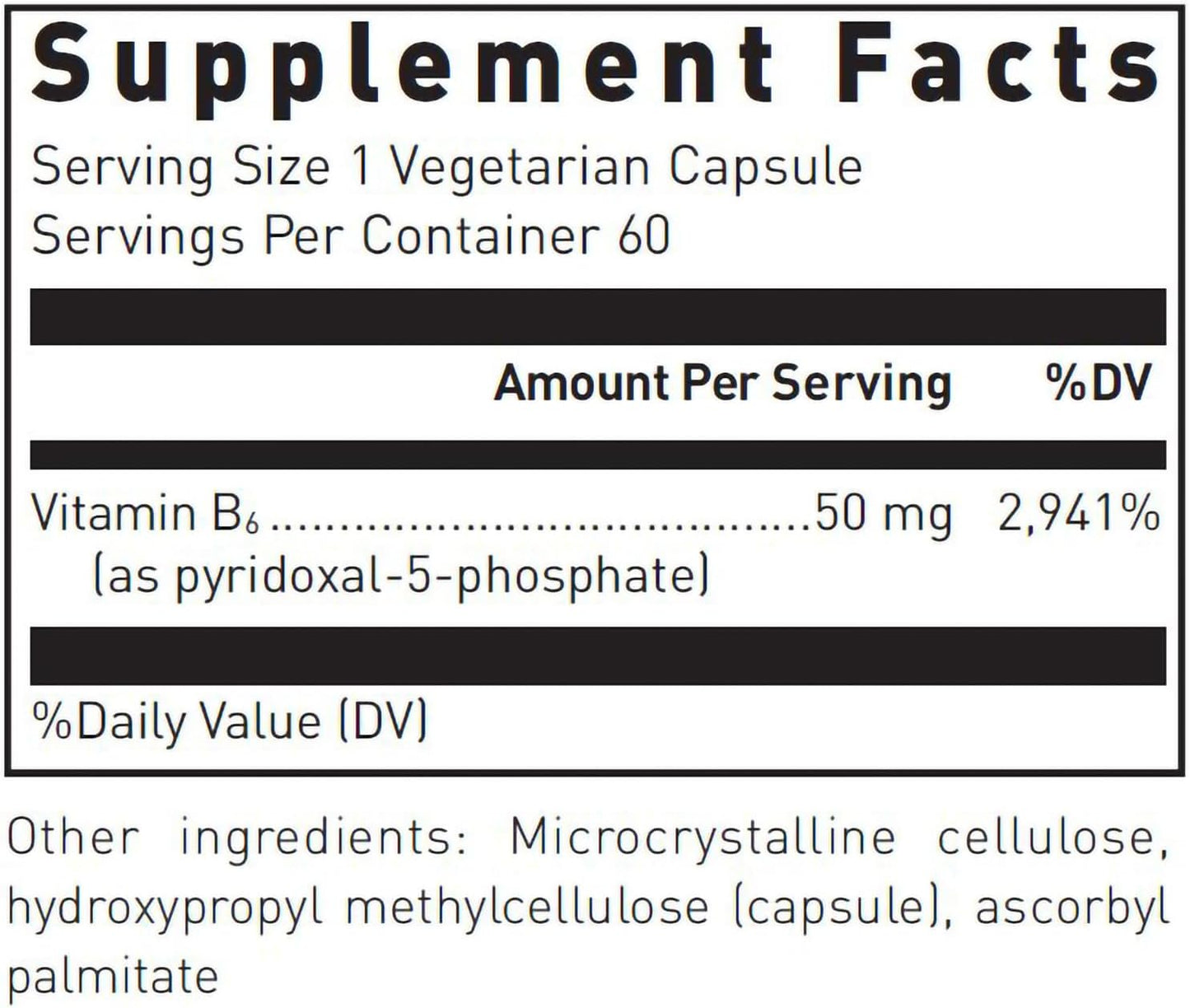Douglas Laboratories Pyridoxal-5-Phosphate (P5P) 50 mg – Active Vitamin B6 for Neurological & Cardiovascular Support (60 Capsules) - görsel 2