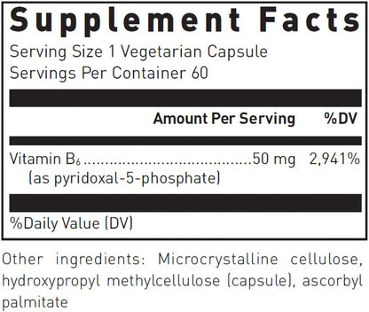 Douglas Laboratories Pyridoxal-5-Phosphate (P5P) 50 mg – Active Vitamin B6 for Neurological & Cardiovascular Support (60 Capsules)