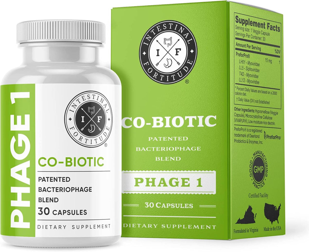 Intestinal Fortitude Phage 1 – Patented Bacteriophage Blend for Gut Health and Digestive Support - görsel 1