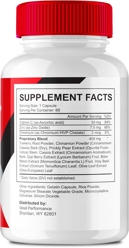 Gluco Health Plus Blood Formula Support Supplement Capsules (60 Count)
