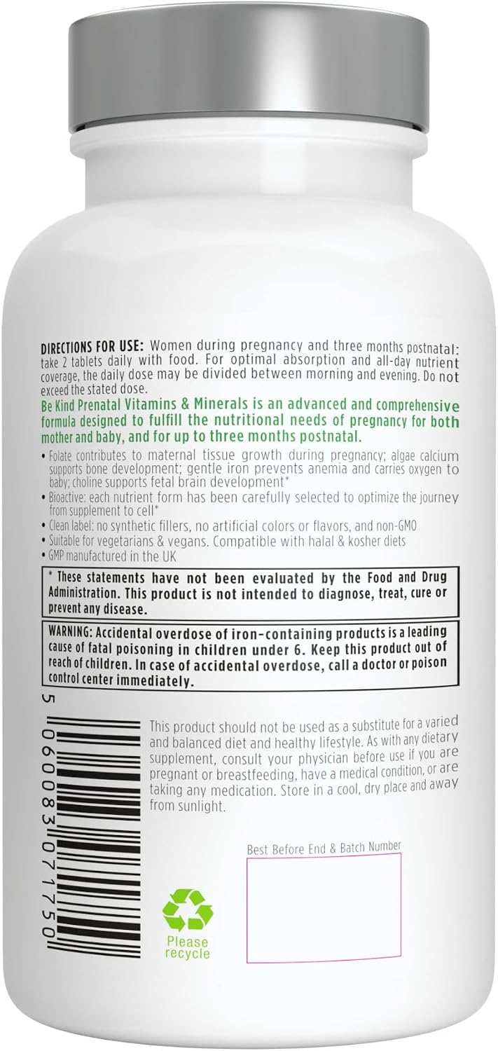 Igennus Methylated Prenatal Multivitamin – Advanced Support with Methylfolate, Choline & Gentle Iron – 60 Tablets (Pack of 6) - görsel 10