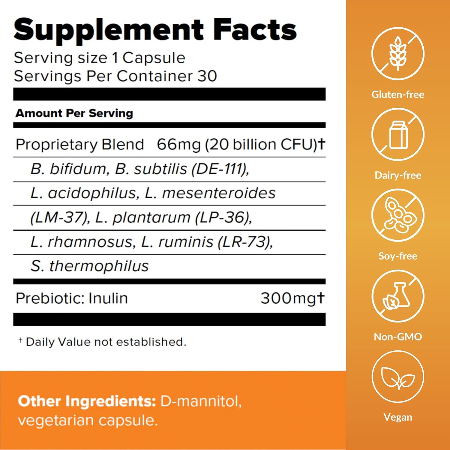 BiotiQuest Antibiotic Antidote Probiotics – Rebalance After Antibiotics, 20 Billion CFU, Non-GMO, Gluten-free, 30 Capsules - görsel 2