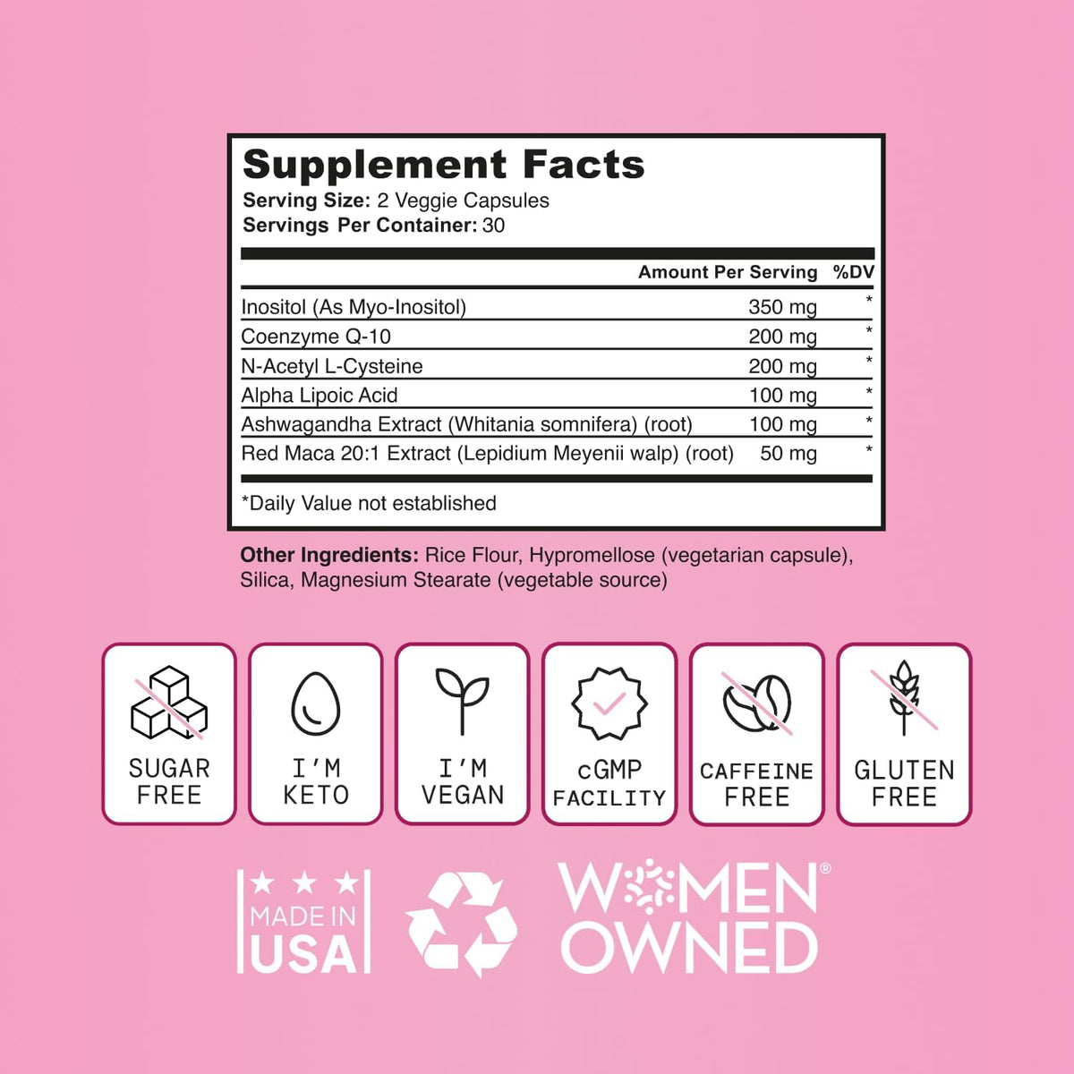 SELF NUTRITION Fertility Support for Women – – Ashwagandha – An adaptogen that helps manage stress and lowers – Image 5