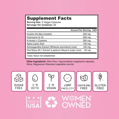SELF NUTRITION Fertility Support for Women – – Ashwagandha – An adaptogen that helps manage stress and lowers – Image 5