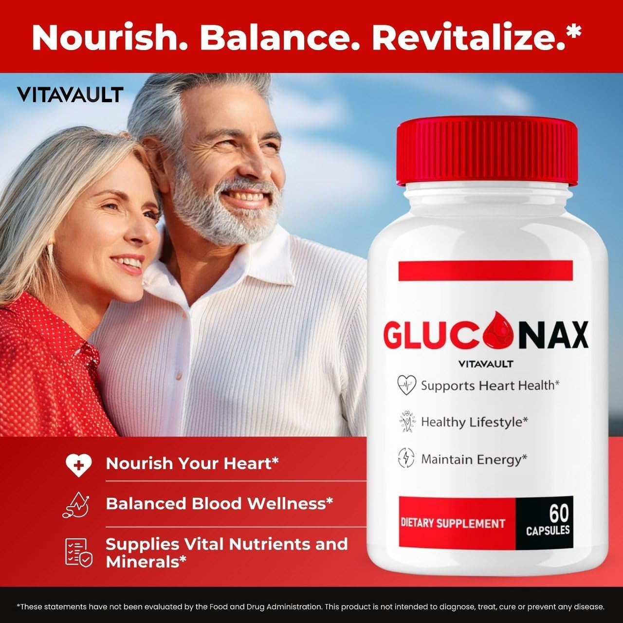 Vitavault Gluconax Capsules - Maximum Strength Support Supplement (60 Capsules) - görsel 5