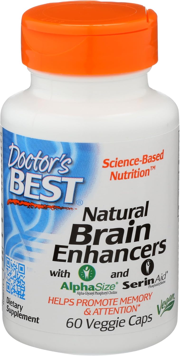 Doctor's BEST Natural Brain Enhancers, 60 Veggie Capsules - görsel 1