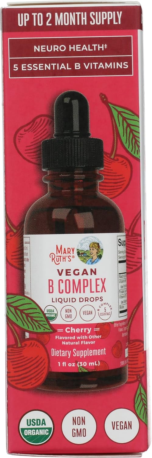 Mary Ruth's Vitamin B Complex Drops – Organic Tart Cherry, 30 ml - görsel 6