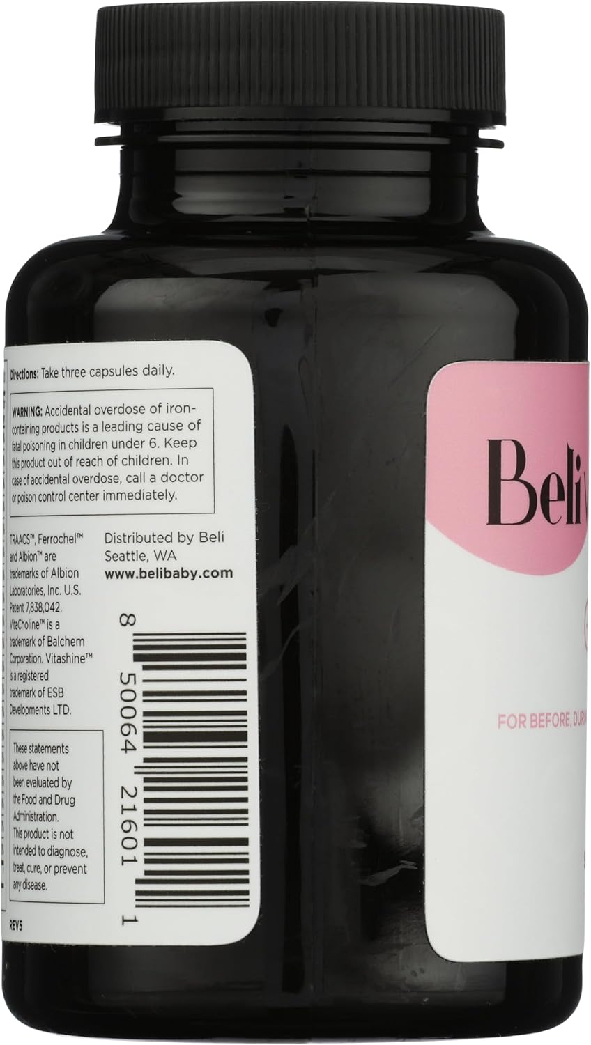 Beli Women Prenatal Multivitamin - 400mg Choline, Folate & Vitamin D - Vegan, Gluten-Free, 90 Capsules (30-Day Supply) - görsel 4