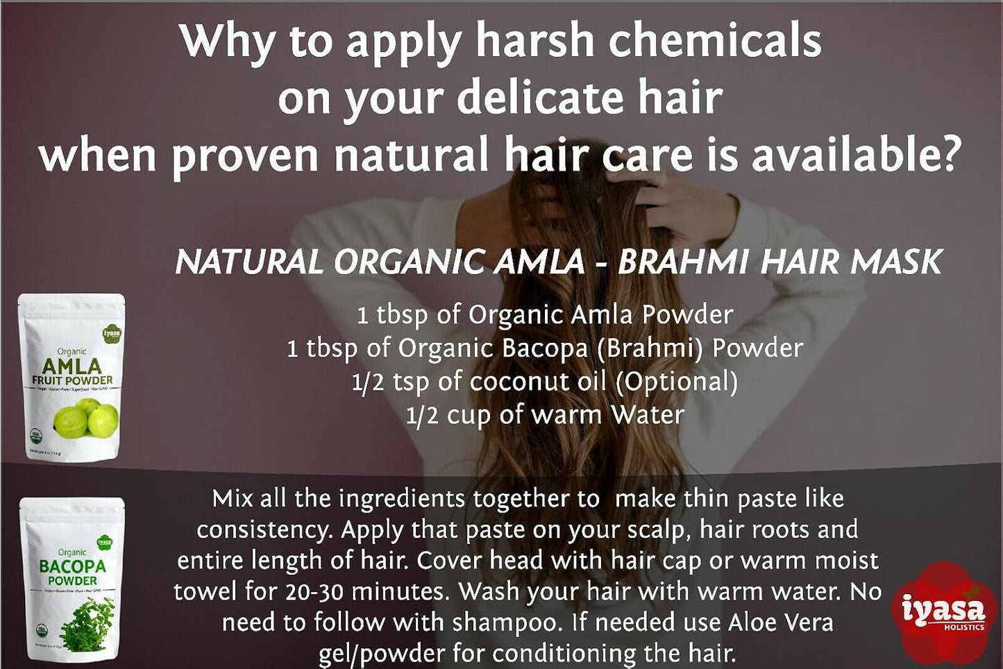 Iyasa Holistics Organic Amla Powder 454g (16 oz) - USDA Certified Organic Indian Gooseberry Superfood - görsel 3