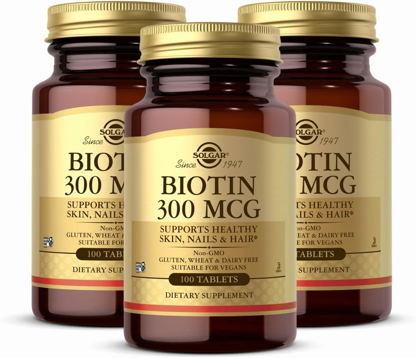 Solgar Biotin 300 mcg Tablets, Pack of 3 - görsel 1