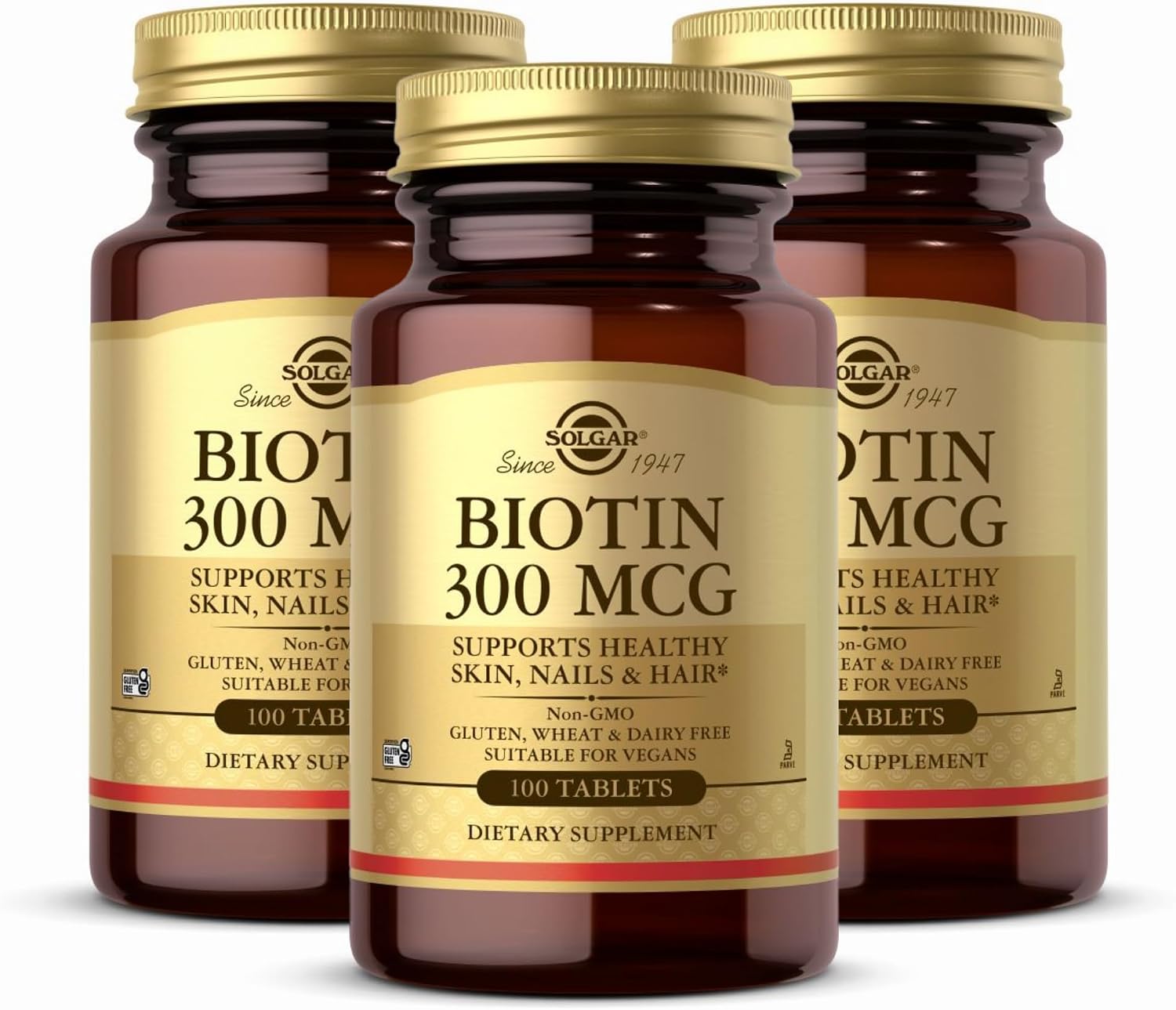 Solgar Biotin 300 mcg Tablets, Pack of 3 - görsel 1