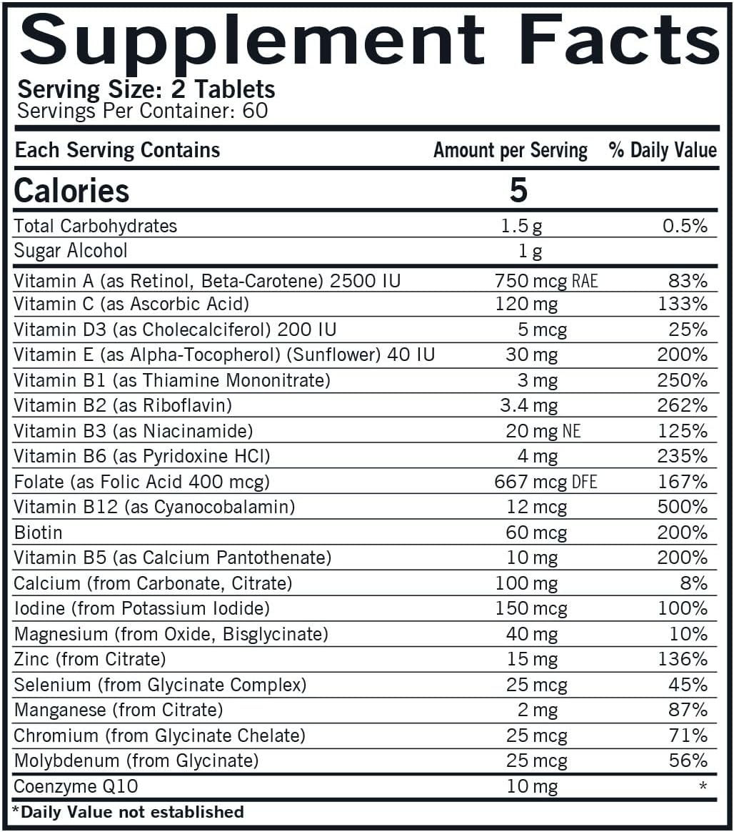Kirkman Children's Chewable Multivitamin & Mineral – 120 Tablets (Natural Mango Peach Flavour) - görsel 2