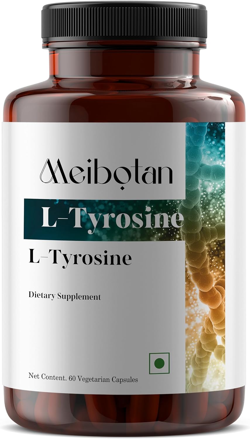 MEIBOTAN L-Tyrosine 500mg - Mental Focus & Energy Support - 60 Vegan Capsules - görsel 2