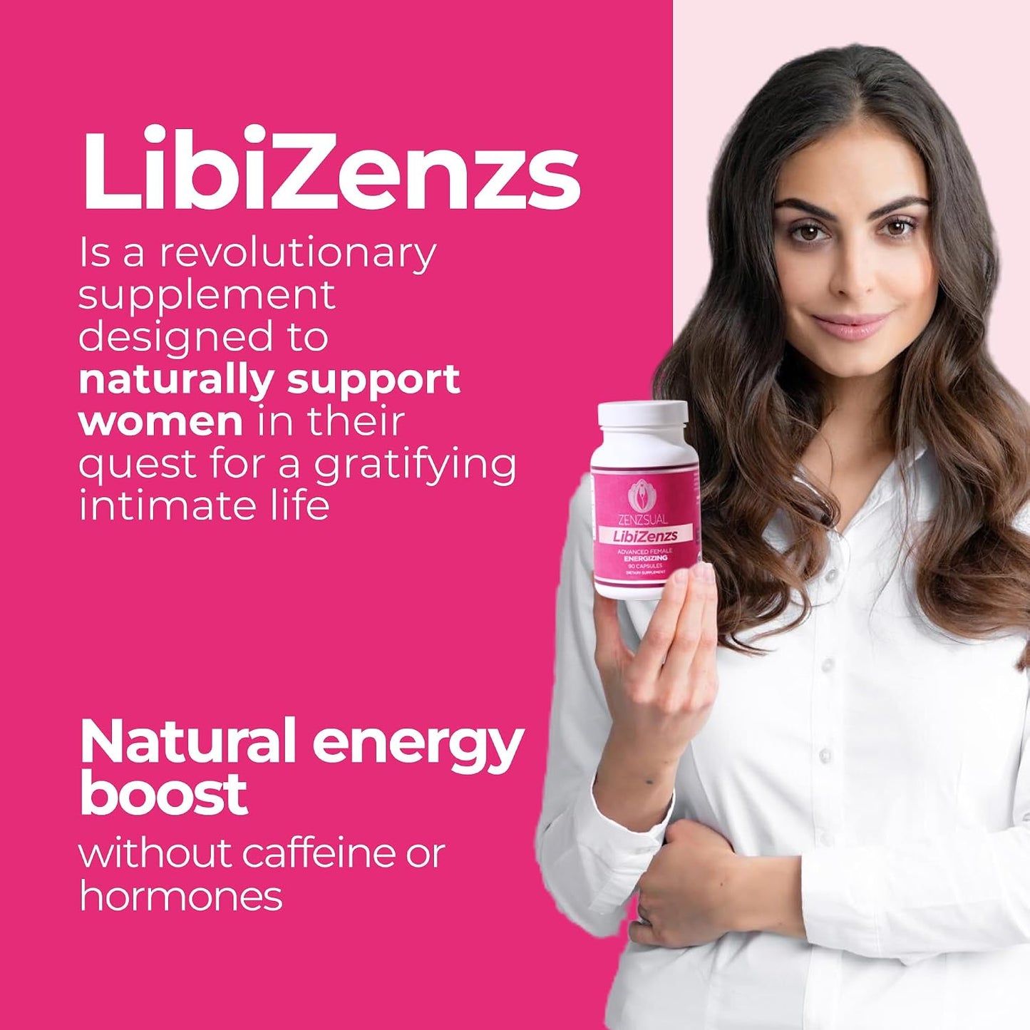 ZENZSUAL Libizenzs – Plant-Based Energy Support for Women – Caffeine-Free with Maca Root, Ashwagandha & Ginseng – 90 Vegan Capsules - görsel 6