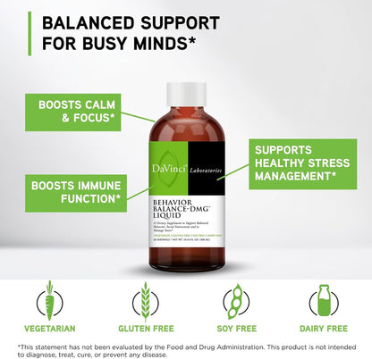 DAVINCI Labs Behaviour Balance DMG Liquid – 300 ml (60 Servings) – Image 3