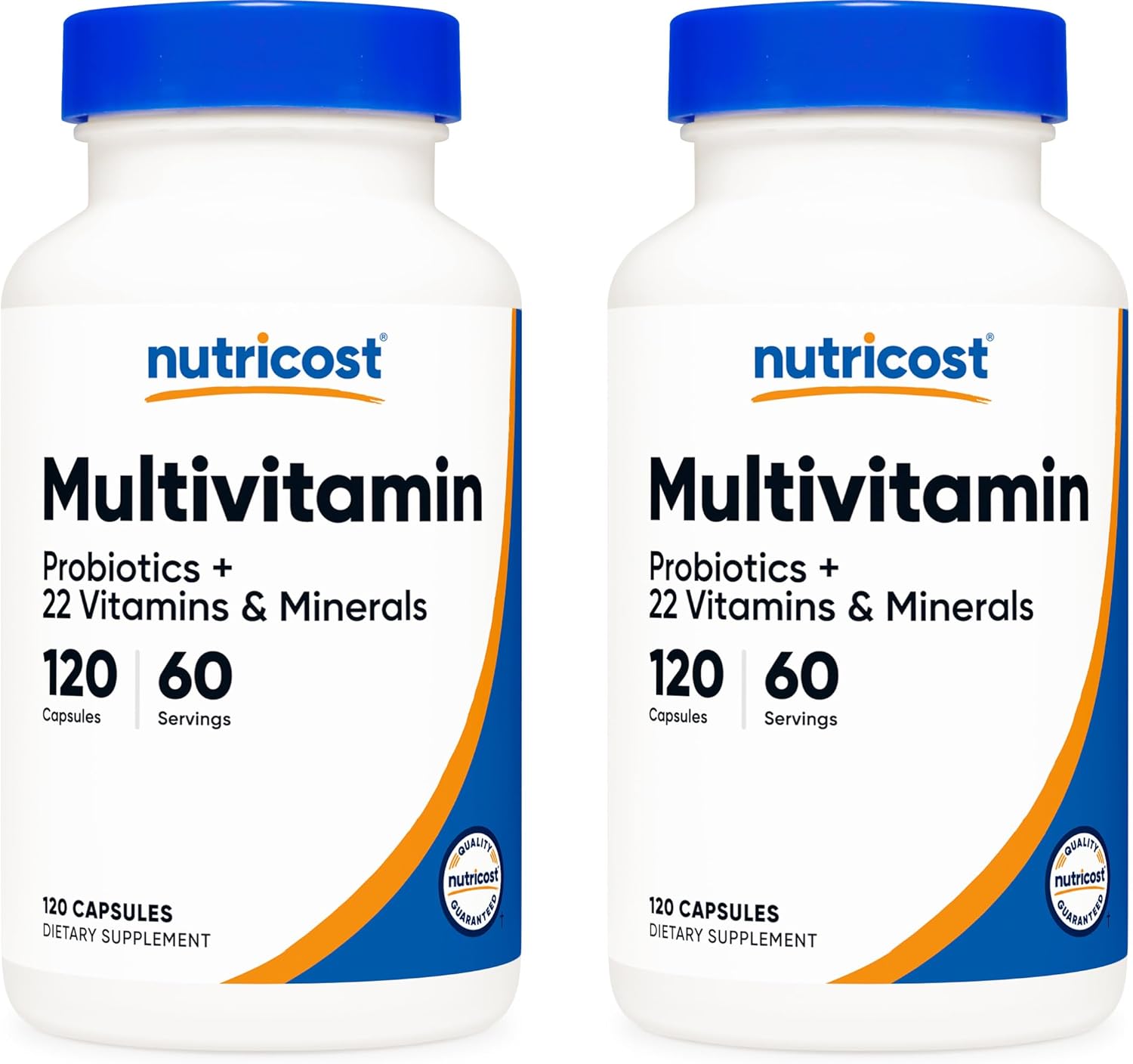 Nutricost Multivitamin with Probiotics – 120 Vegetarian Capsules (2 Bottles) - görsel 1
